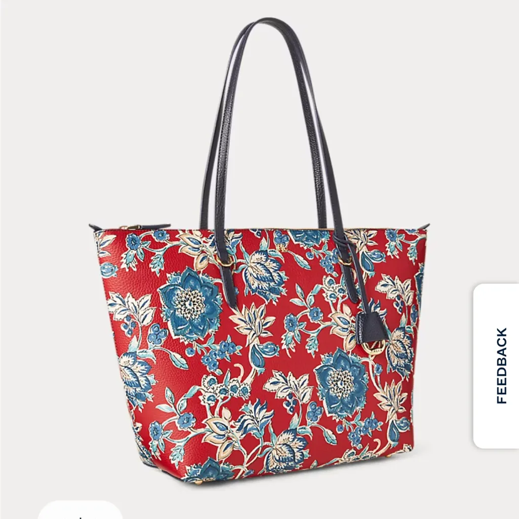 Floral Red Tote Bag - Image 2