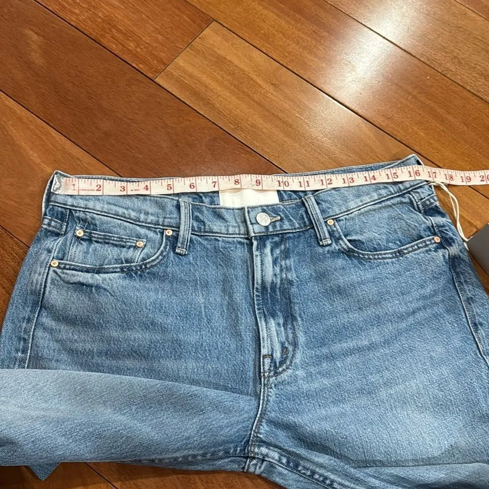 NWT MOTHER Women's The Bookie Flood Jeans Sow Surreal size 31 Blue - Image 10