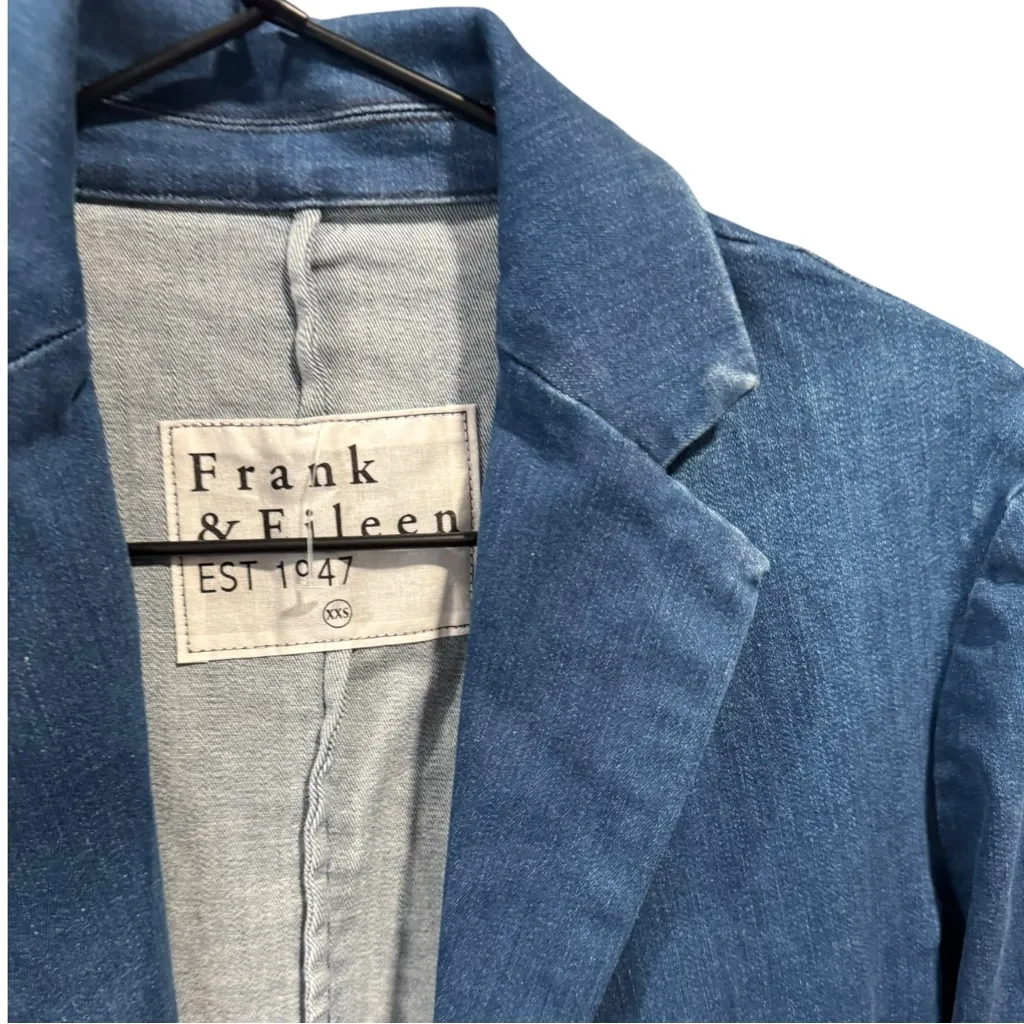 Frank‎ & Eileen Dublin Tailored Blazer Italian Performance Denim XXS - Image 5