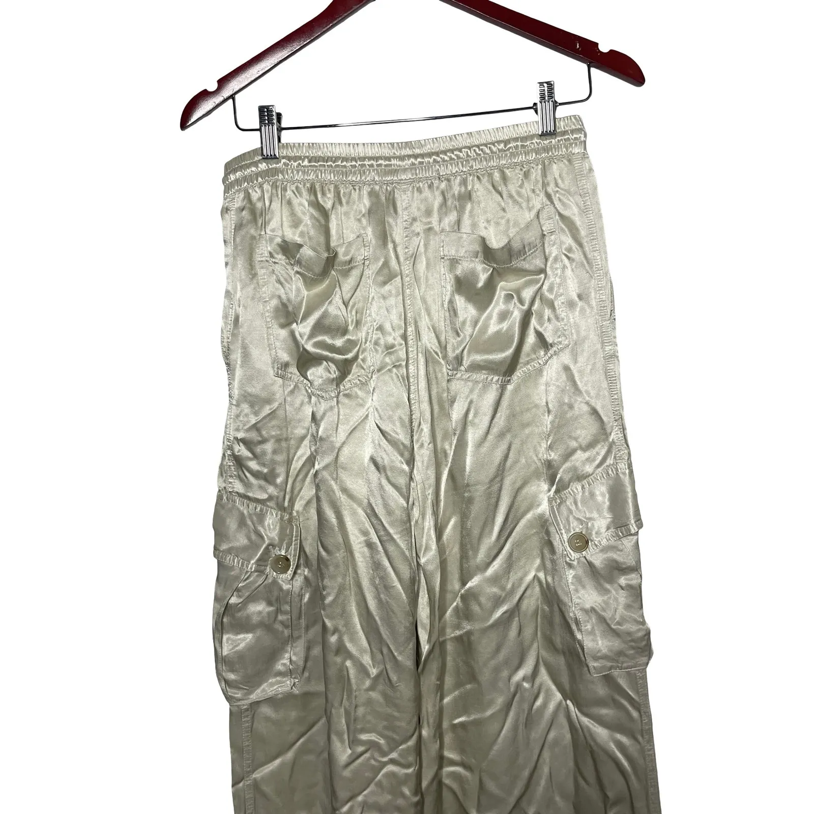 New Pharaoh Mason Cargo Pant in Vintage Satin in Oyster sz 1 US S - Image 2