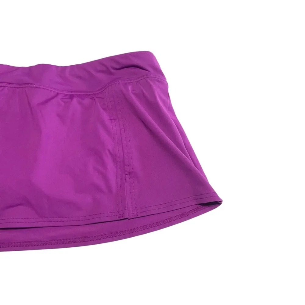 Lands' End size 8 Mini swim skirt w slit tummy control Purple 360767 - Image 4