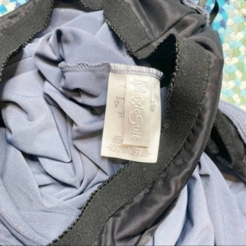 Magicsuit Shimmer Halter Tankini Underwire BRA size 8 Gray - Image 7