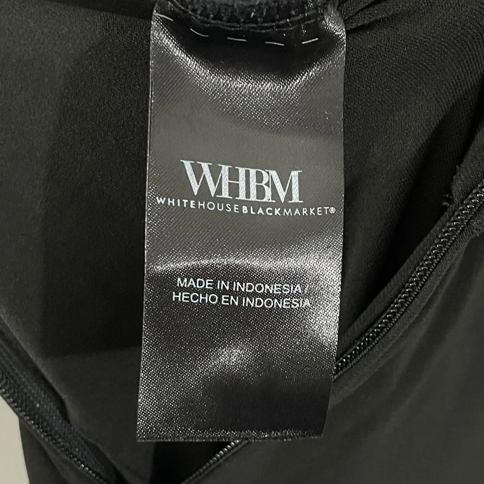 NWT WHBM Jumpsuit Shirred‎ Shoulder Black Matte Jersey LP Women's Large Petite - Image 12