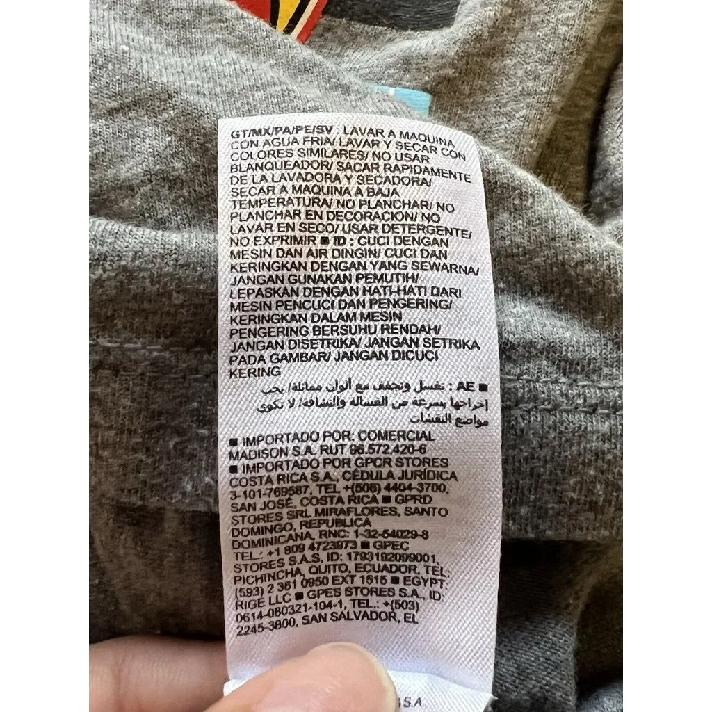 Pokemon Pikachu T‎ Shirt Men Size XL Cartoon Grey Anime Preppy Grunge - Image 8