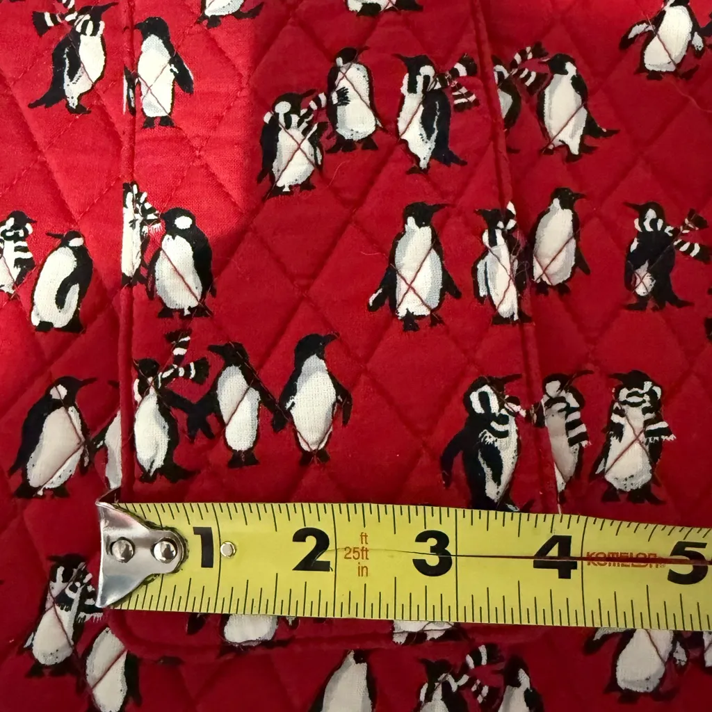 Set Of 2 Vera Bradley Playful Penguins‎ Red Eyeglasses Pencil Laptop Case F - Image 12