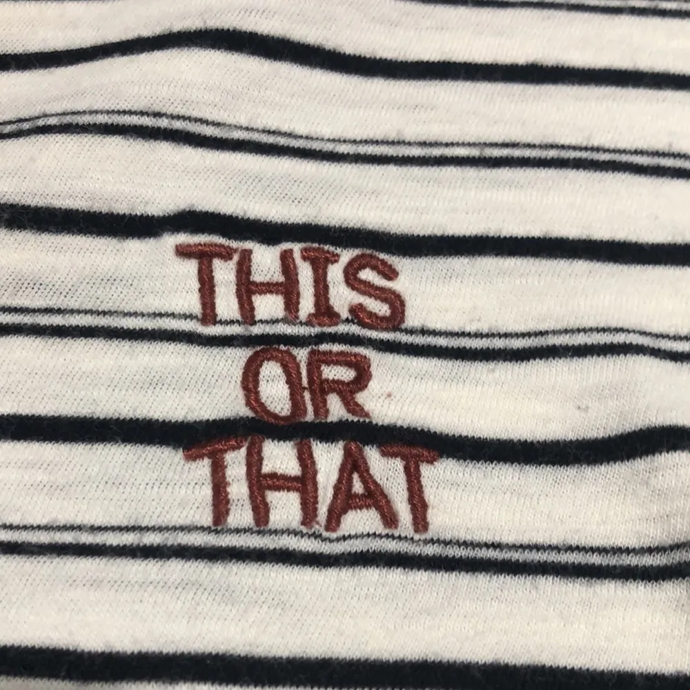 Sailor striped tee THIS OR THAT madewell cap sleeve - Image 2