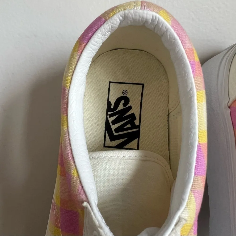 Vans Off the Wall Platform Pastel Plaid Print Unisex Shoe Size 9.5 or 11 #782 - Image 8