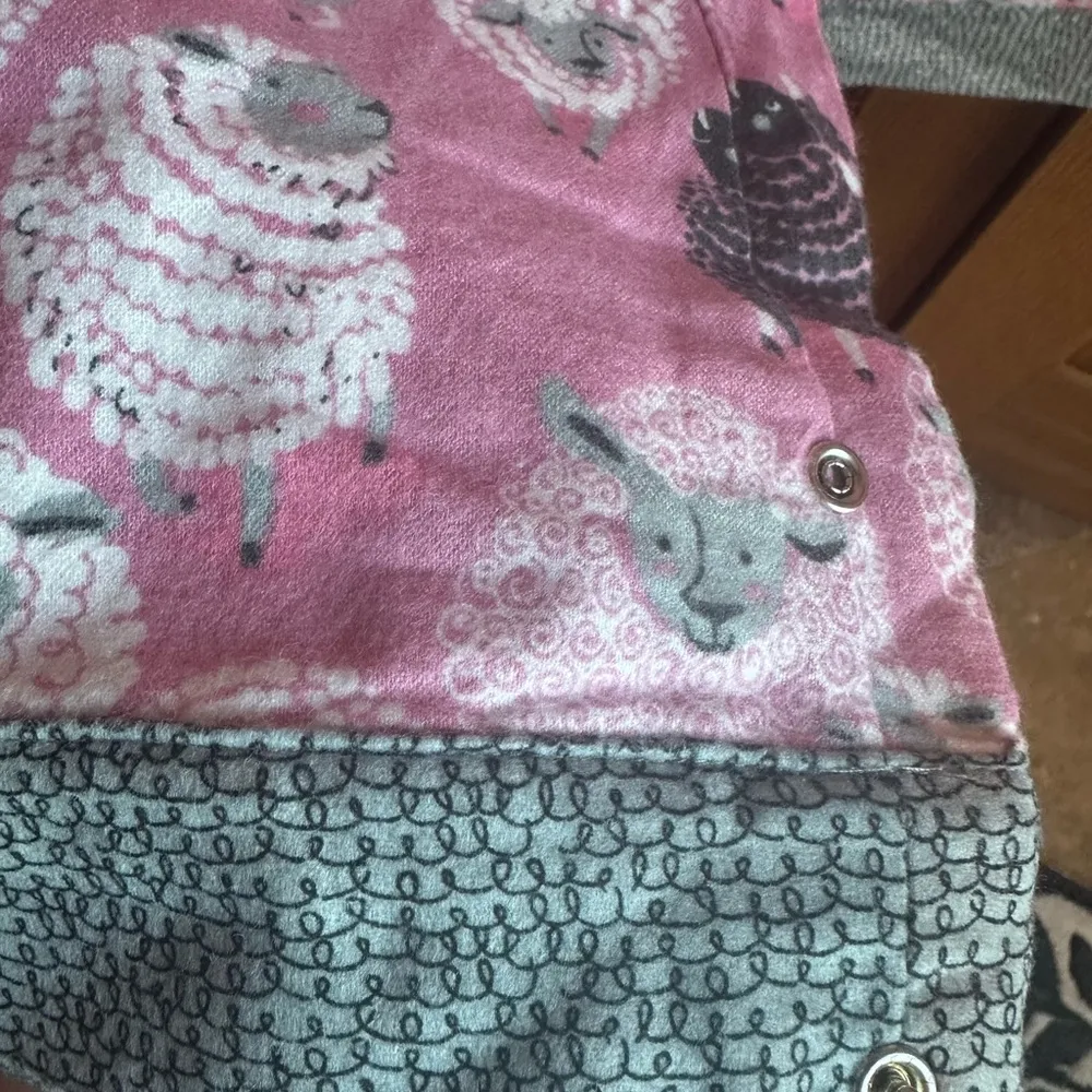 Munki Munki Flannel Pajama Set Counting Sheep Pink 2pc PJ’s Size Small - Image 6