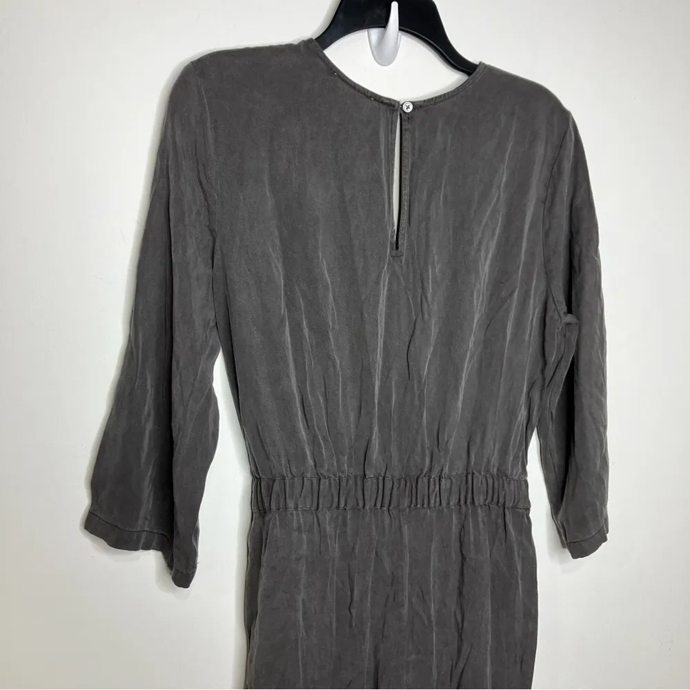 Loft outlet lounge jumpsuit 3/4 length sleeves gray size medium - Image 7