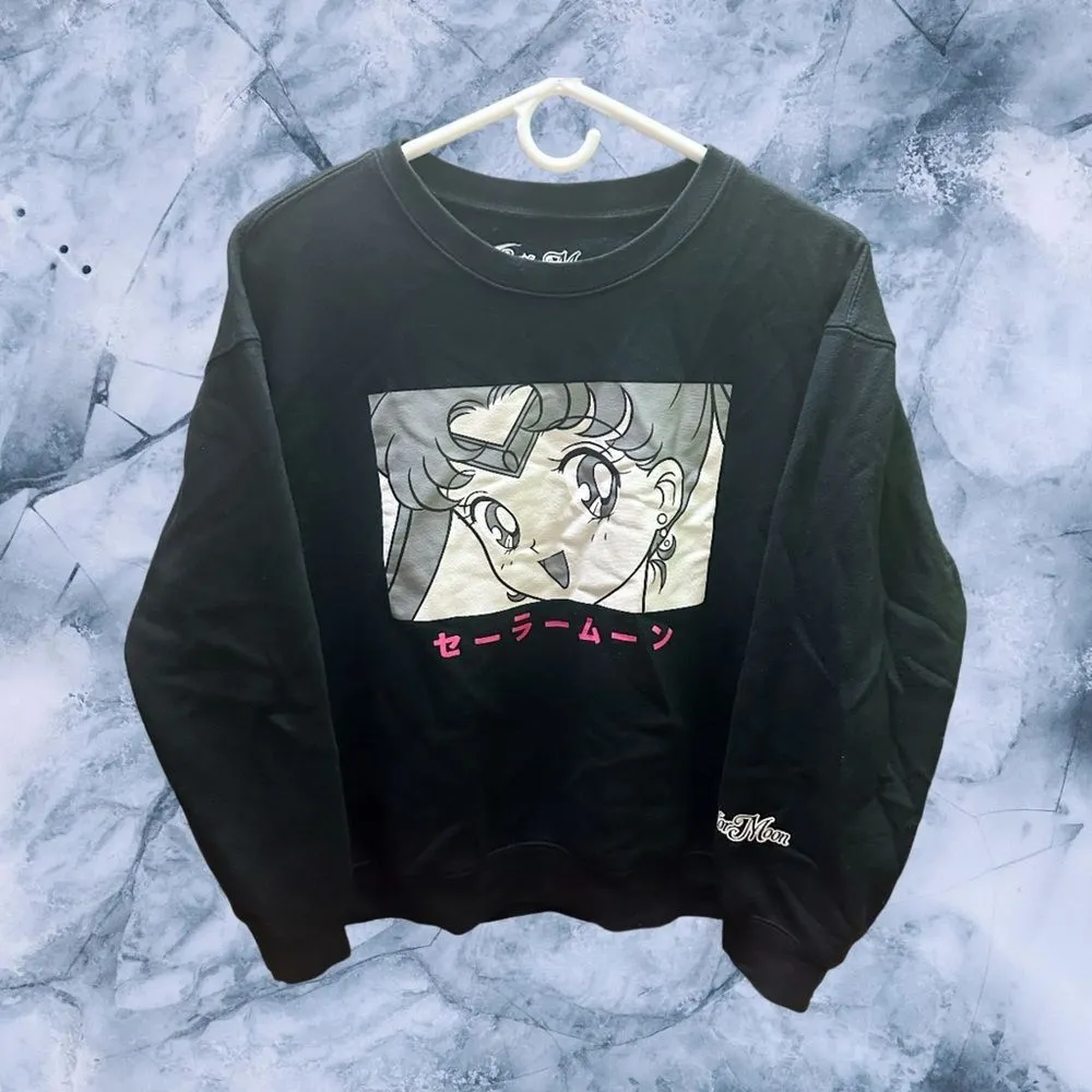 Sailor Moon Naoko Takeuchi pullover sweatshirt M Black Size M - Image 3