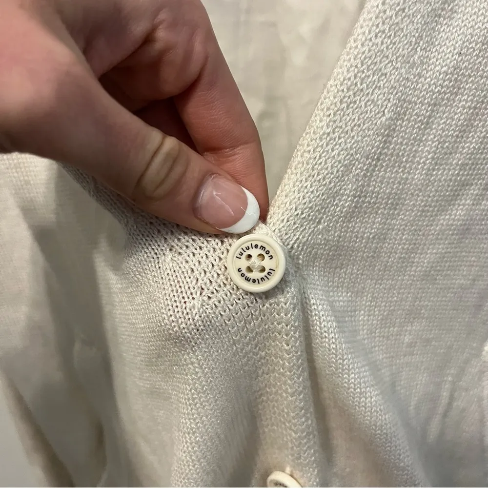 Lululemon In The Front Cardigan Sweater Cream - Image 9