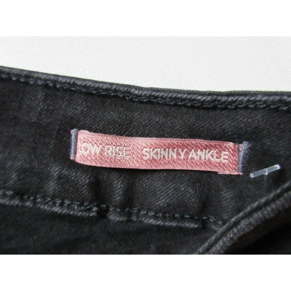 NWT JAG Jeans Sally Skinny Ankle in Black Distressed Low Rise Stretch Jeans 6 - Image 5