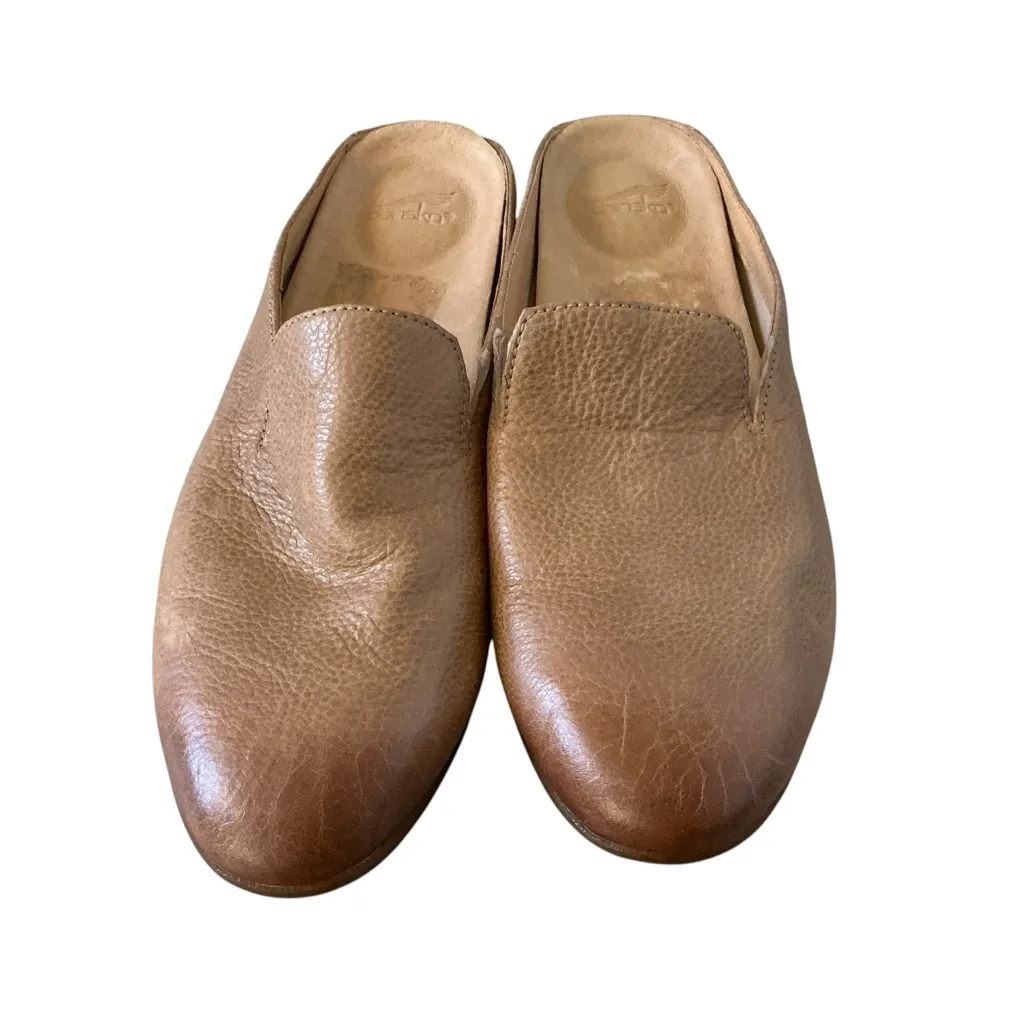 Dansko women’s Lexie mule casual slides mules Very beige leather flats shoes 38 - Image 3