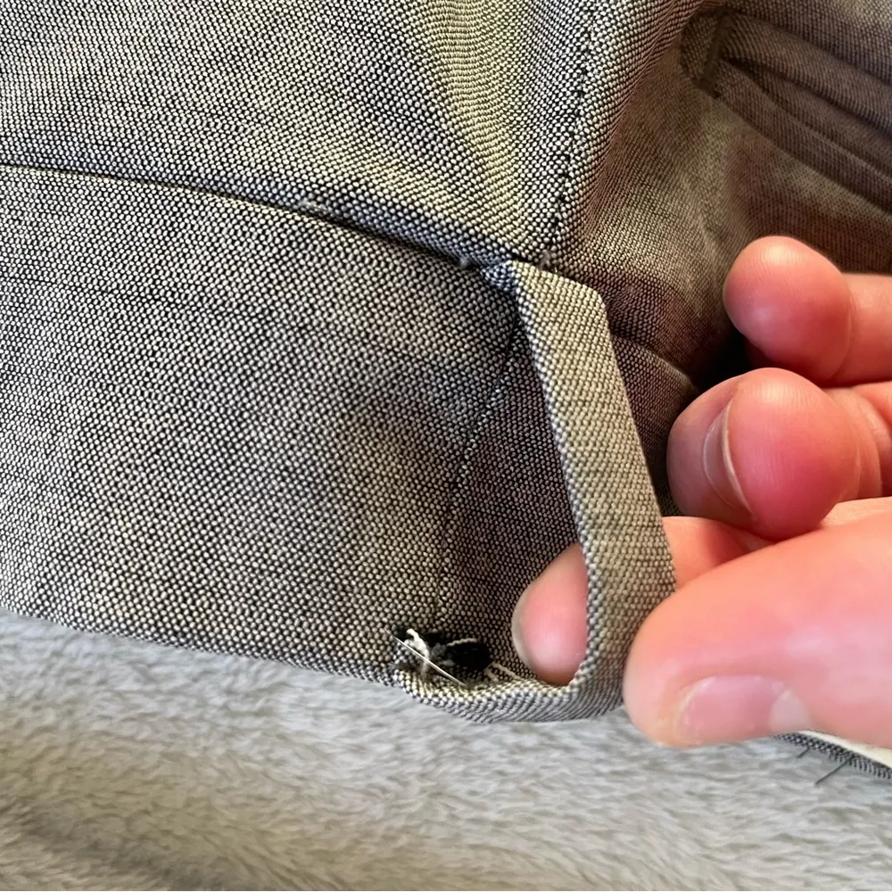 MaxMara Wool Mohair Blend Minimalist Euro Chic Wide Leg Low Rise Trousers 6 - Image 6