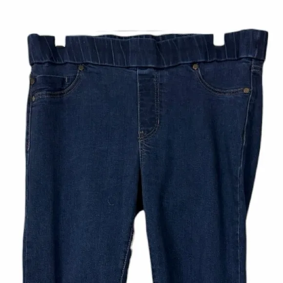 Liverpool Dark Wash Pull On Skinny Ankle Mid Rise Jegging Jeans Women’s Size 12 - Image 7