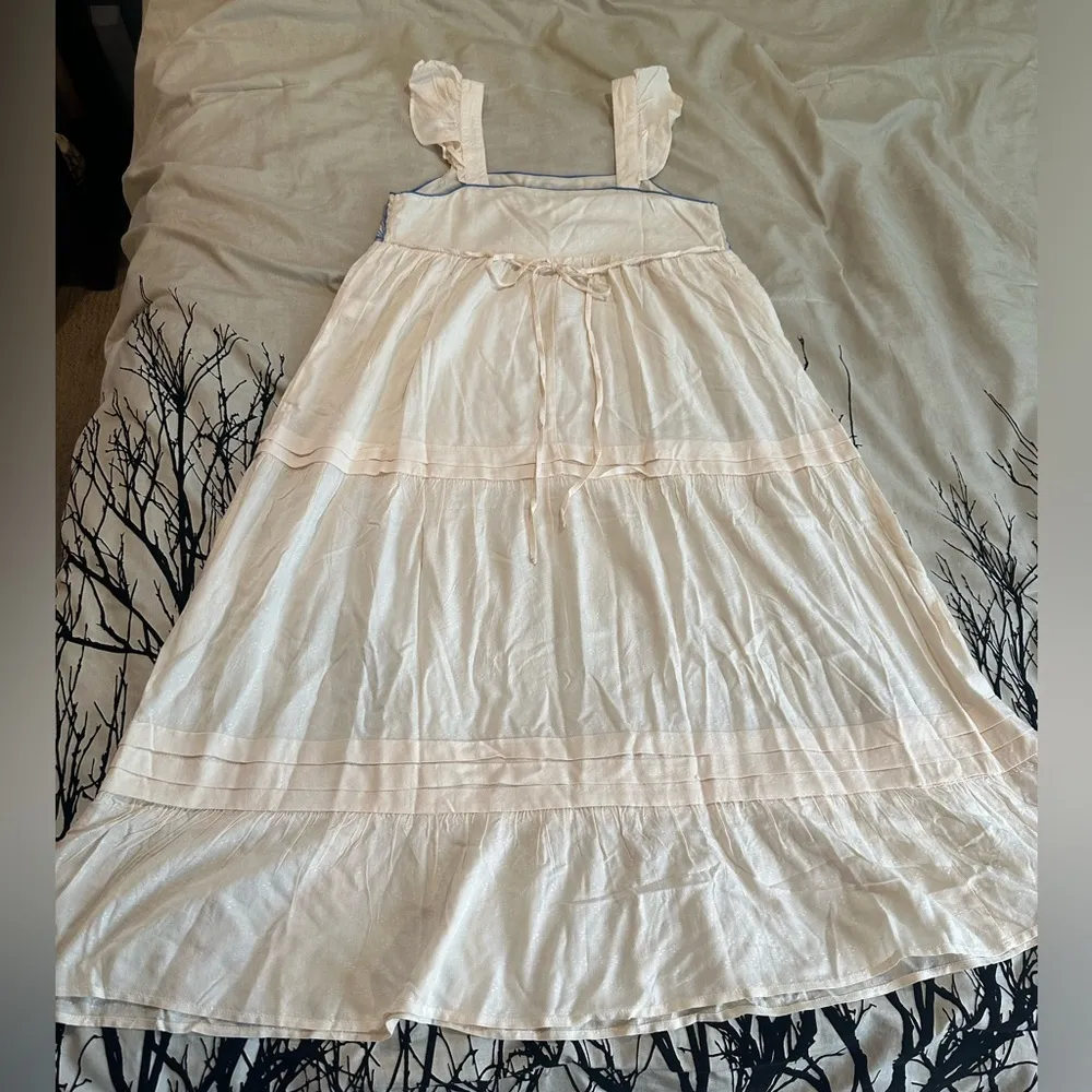 Band of Gypsies Band of the Free,  blue embroidered Navya maxi dress, small, NWT - Image 9