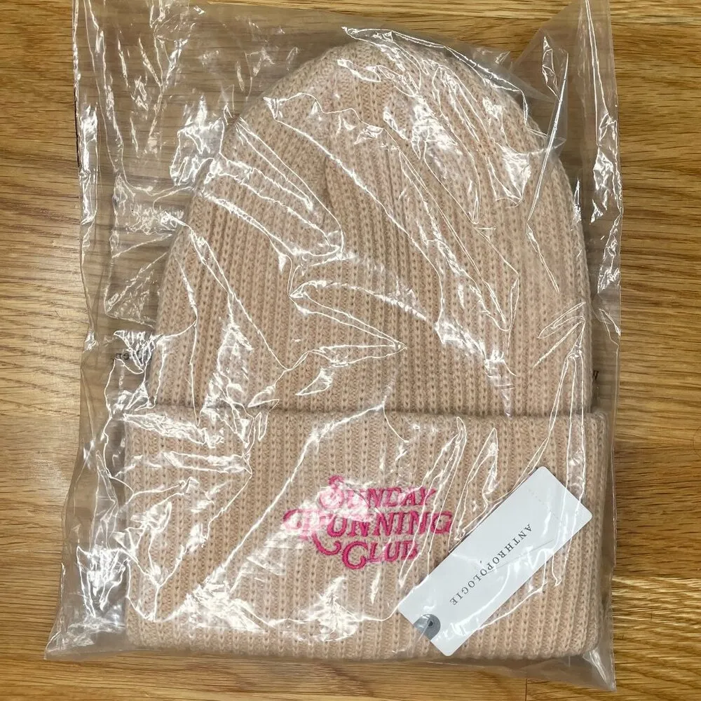 Daily Practice by Anthropologie Sport Club Ribbed Beanie - Light Sand - NWT - Image 2