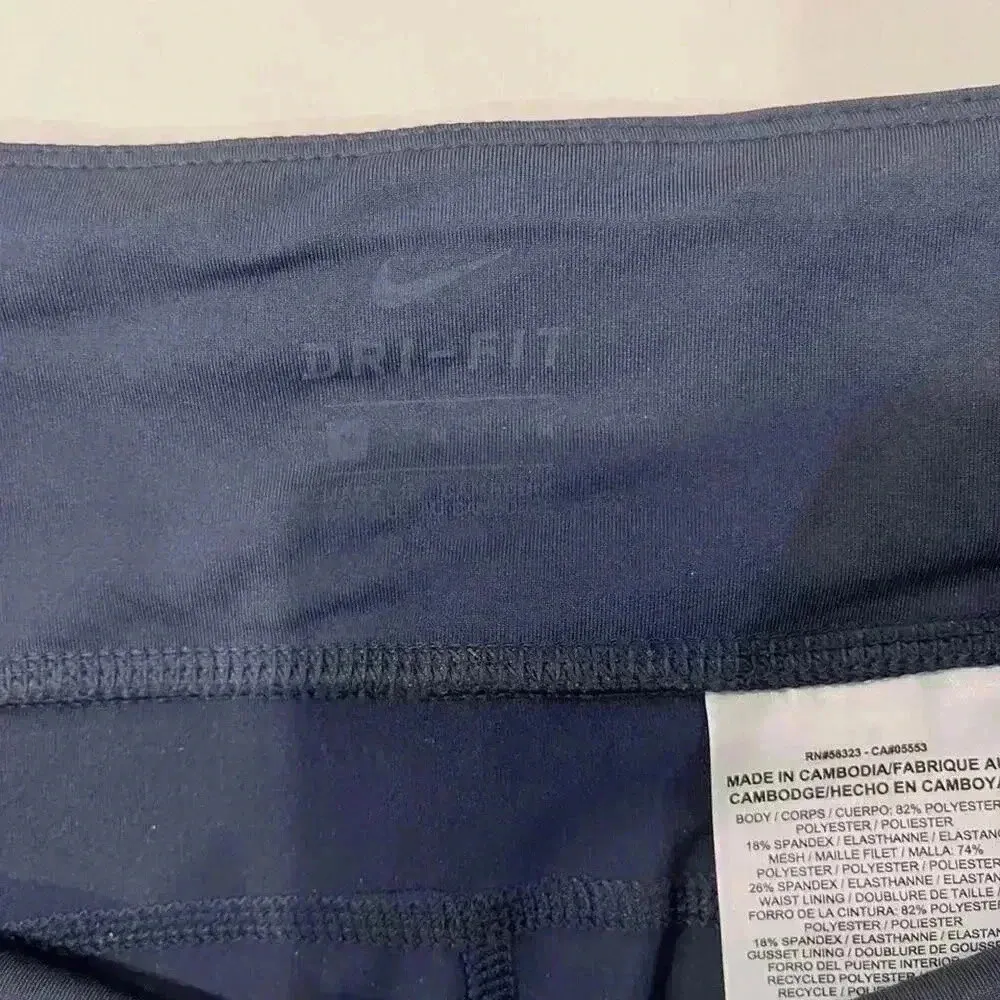 Nike Dri Fit Cropped Activewear Leggings Blue Womens Size Medium Running MeshLeg - Image 4