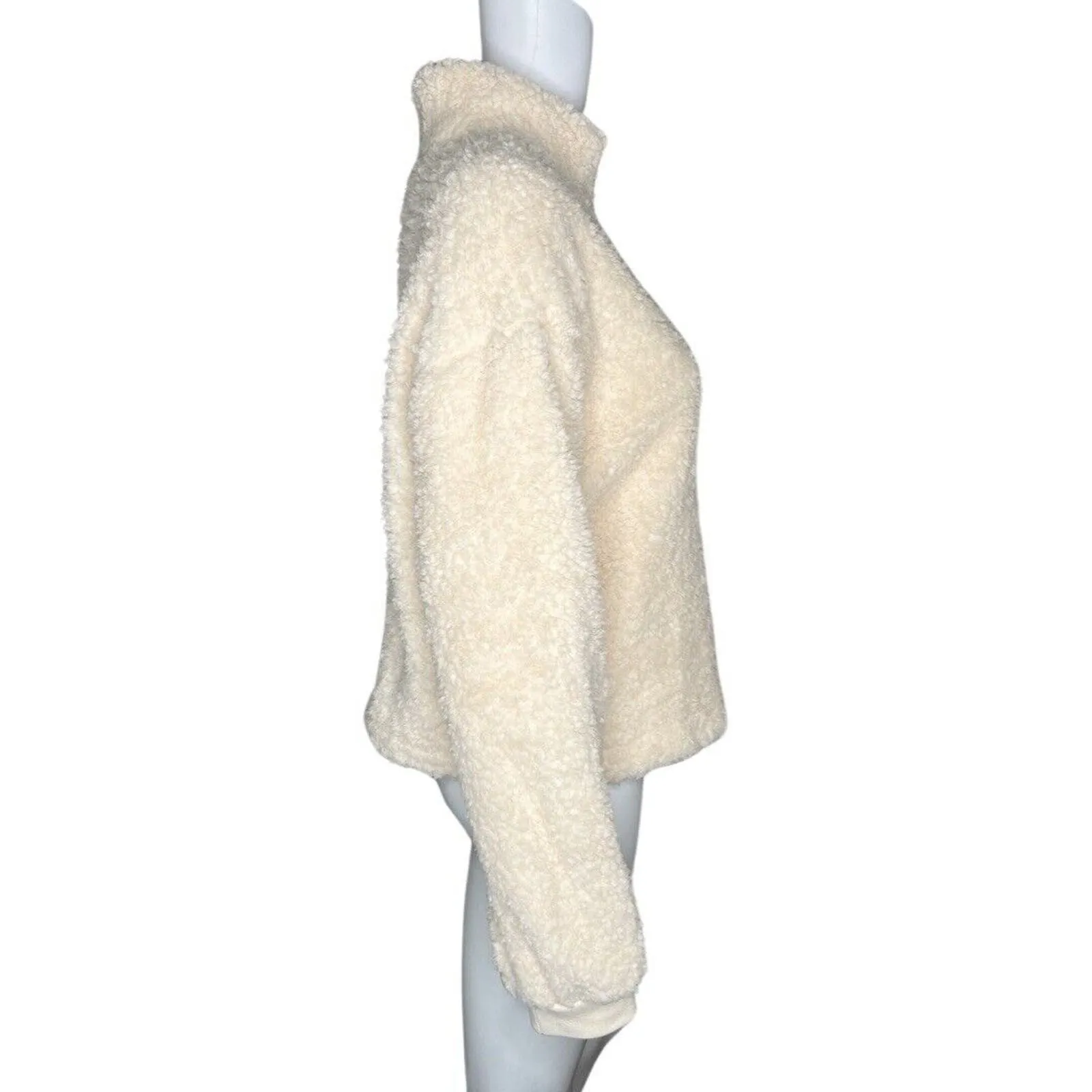 Love Tree Shirt Womens Large Cream Ivory Fleece Sweatshirt‎ Neutral Minimalist - Image 2