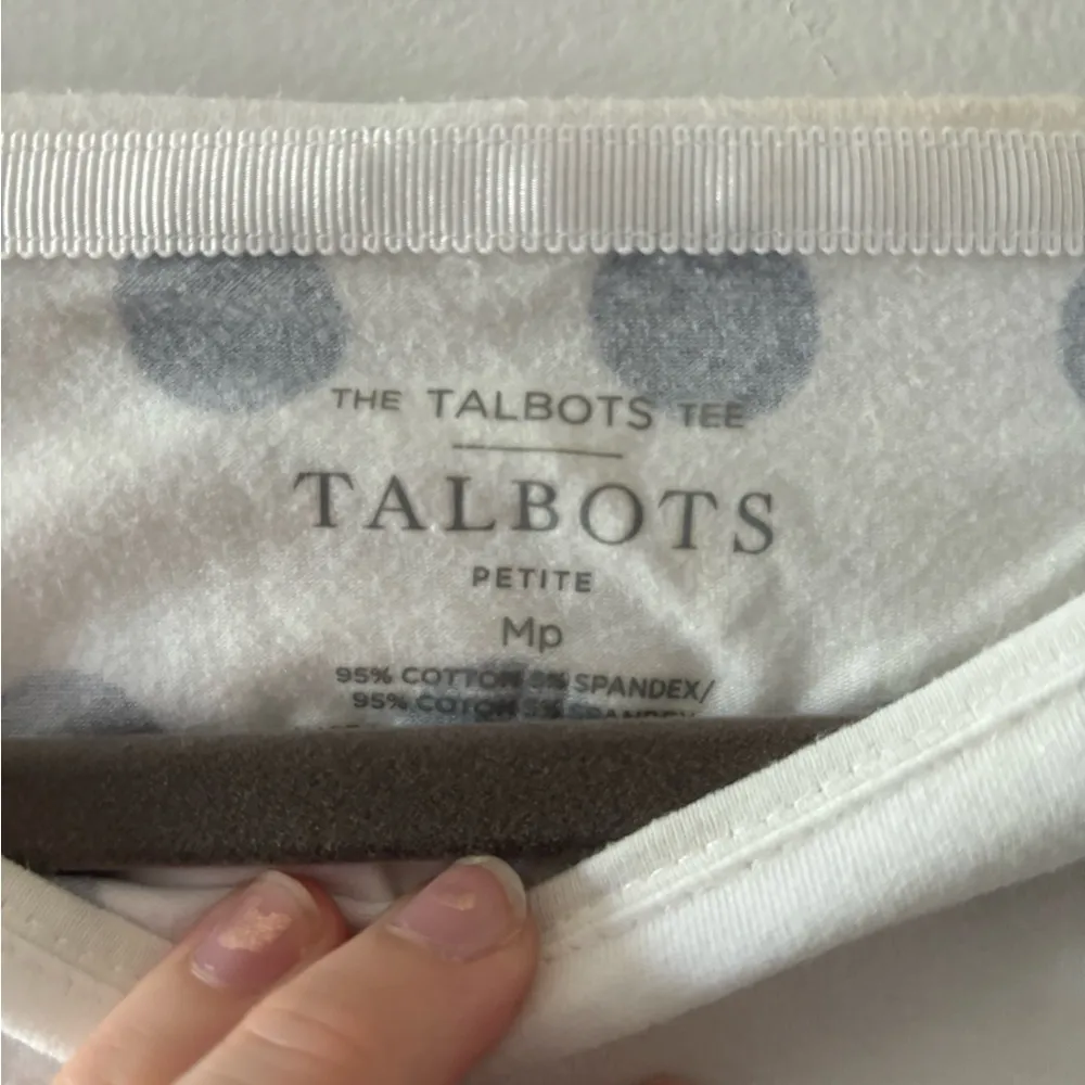 Talbots boat neck polka dot shirt - Image 3