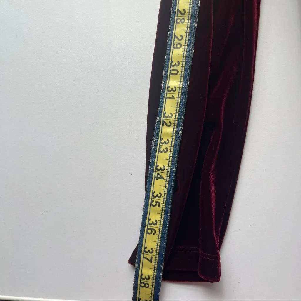 Rue21 Velvet Maroon Leggings Small - Image 8