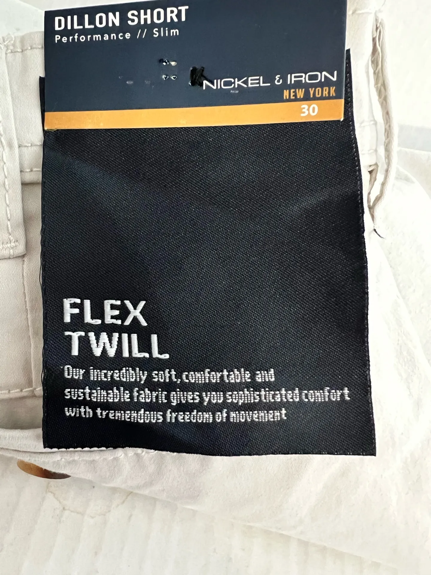 Nickel & Iron Flex Twill Dillon Men’s Shorts Tan Size 30 - Image 3
