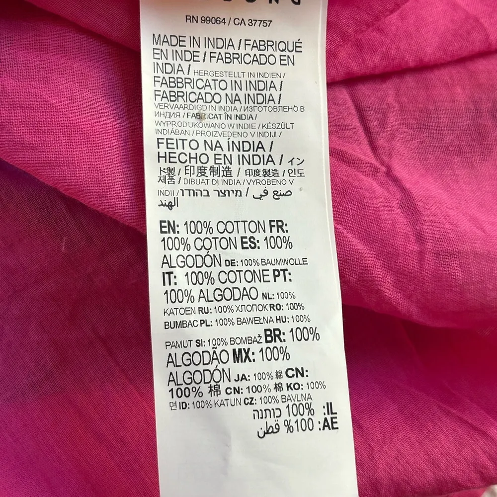 Billabong Heaven sent open back puff sleeve tropical bohemian mini dress NWT MD - Image 11