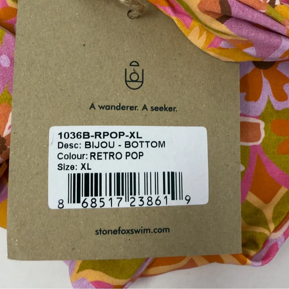 Stone Fox Swim Bijou Bikini String Bottom In Retro Pop Thong Sexy Size XL NEW - Image 7