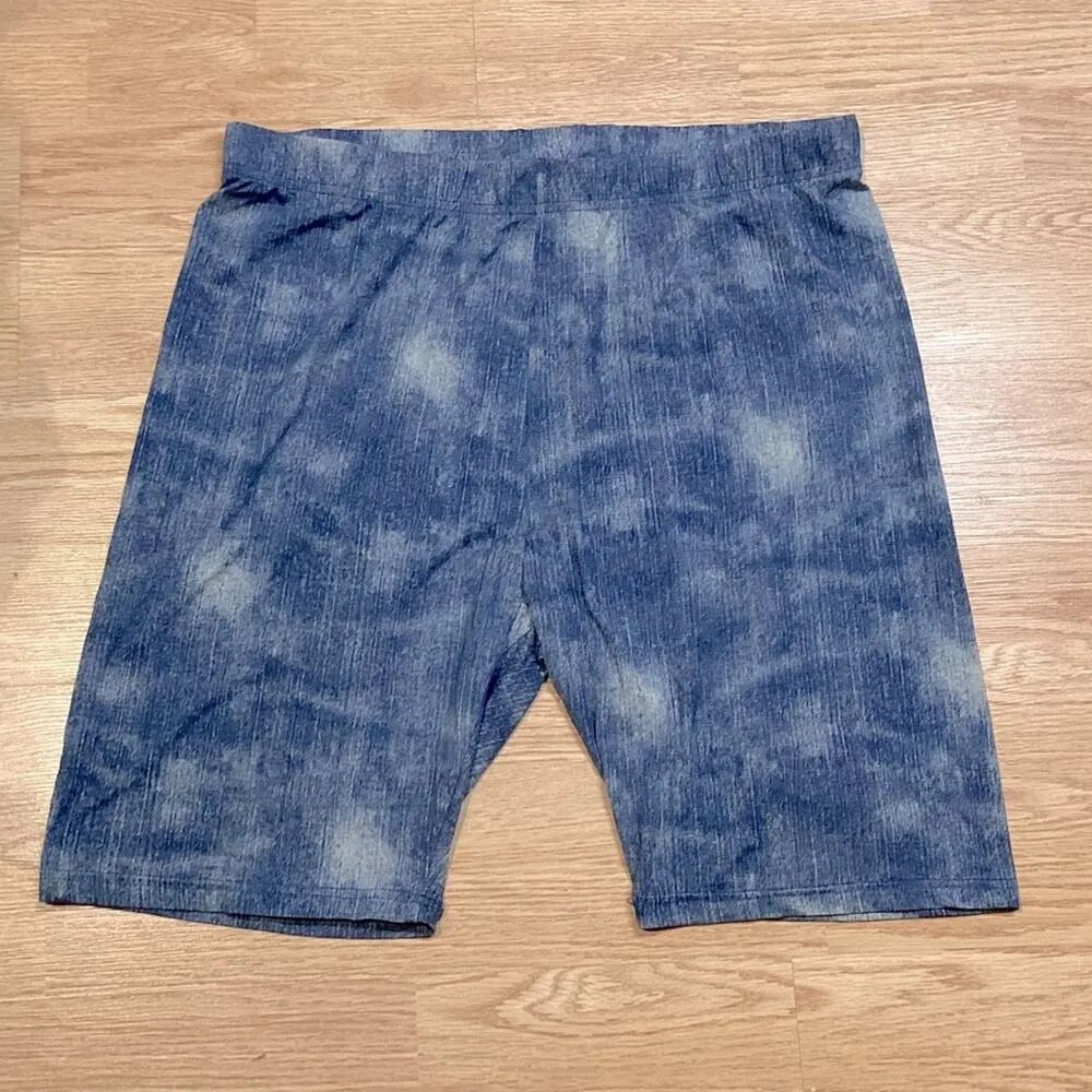 Love Love Love Bike Shorts Blue Size 2X - Image 2