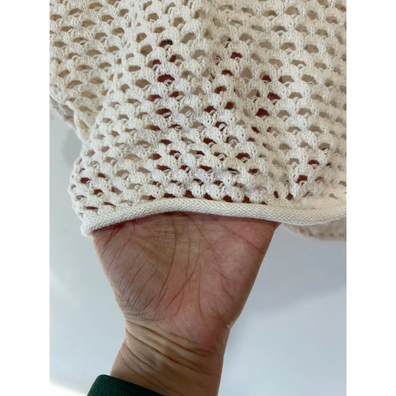 Garage white crochet crop top womens S y2k grunge streetwear - Image 4