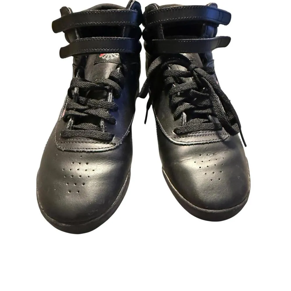 Size 4.5 Reebok High-Top Athletic Shoes - Black - Image 2