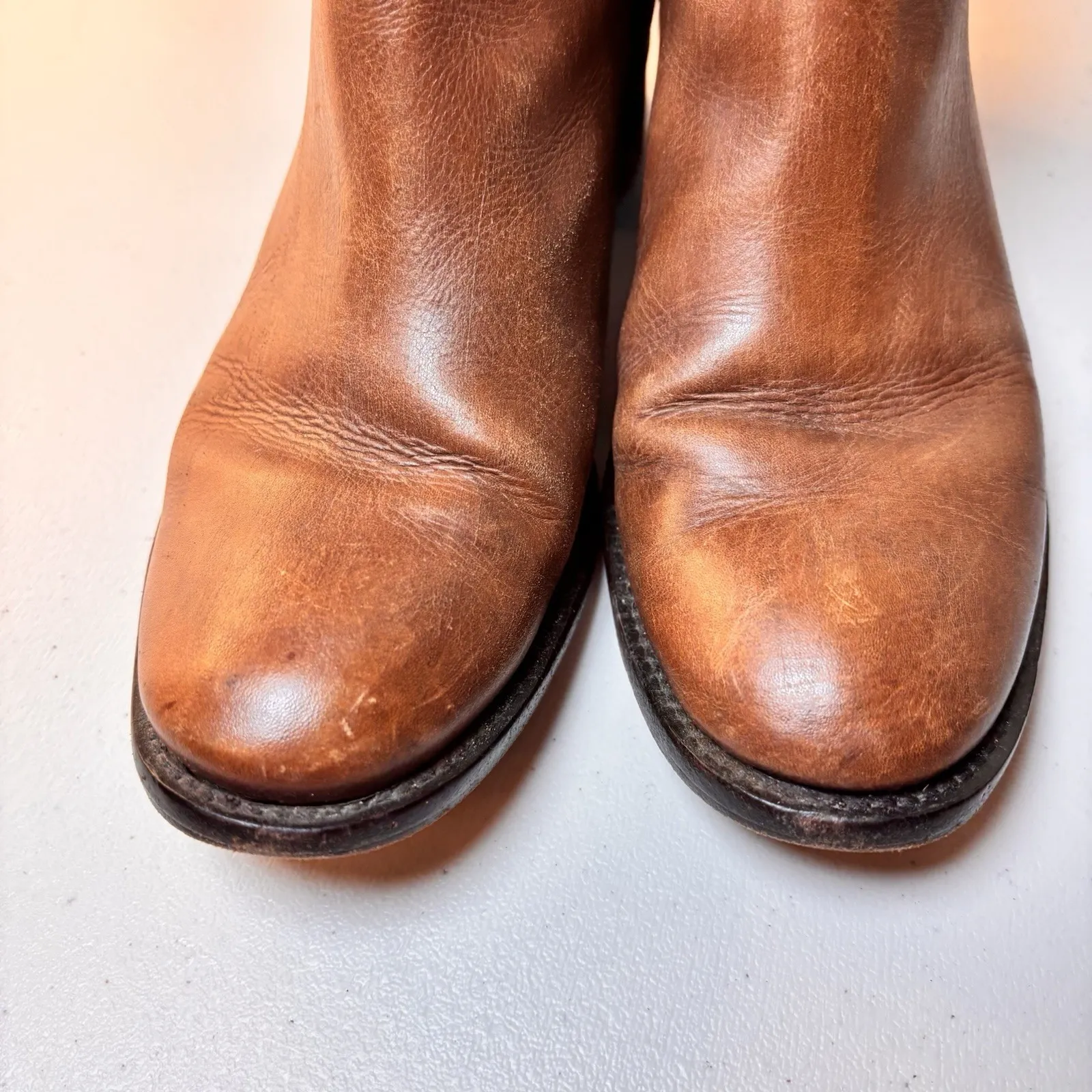 Tory Burch Brown Leather Chelsea Ankle Boots Buckle Detail Women's 7.5 - Image 3