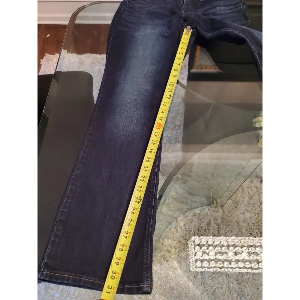 Lee Riders Women Blue Denim Cotton Zipper Mid Rise Bootcut Jeans Pant Size 12M - Image 12