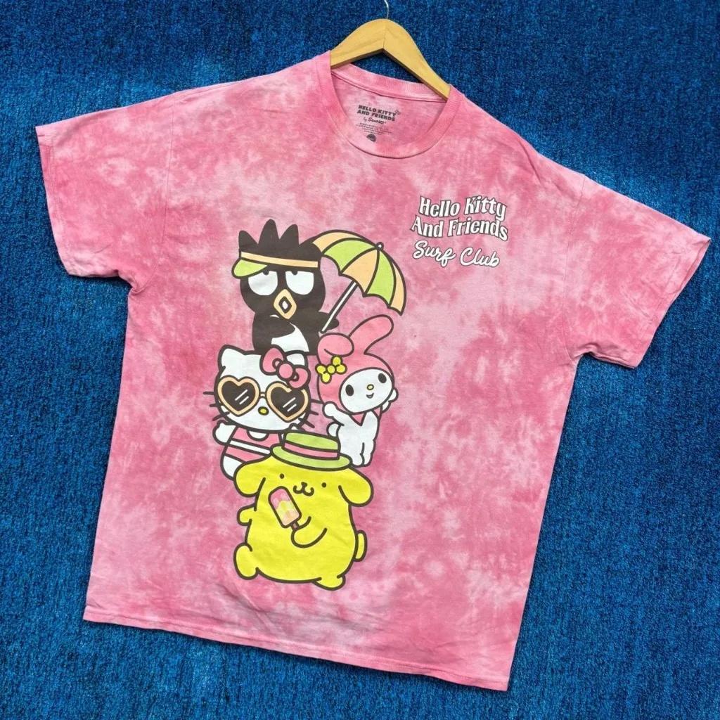Hello Kitty and Friends Surf Club by Sanrio Tie Dye T-Shirt Size Extra Large - Image 4