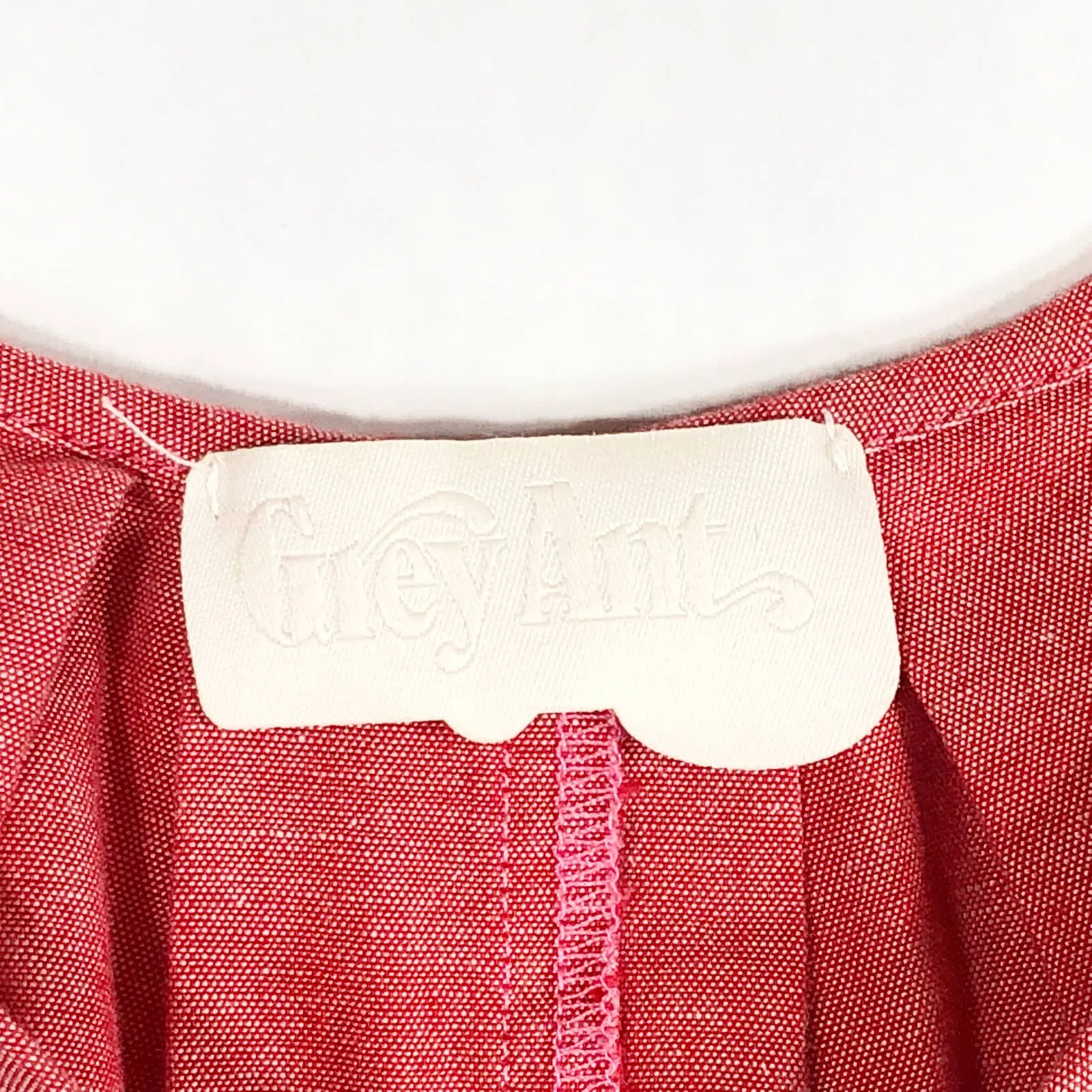 Grey Ant XS Top Red Tie Dye Cold Shoulder Tunic V Neck Cuffed Cap Sleeve 480‎ - Image 5