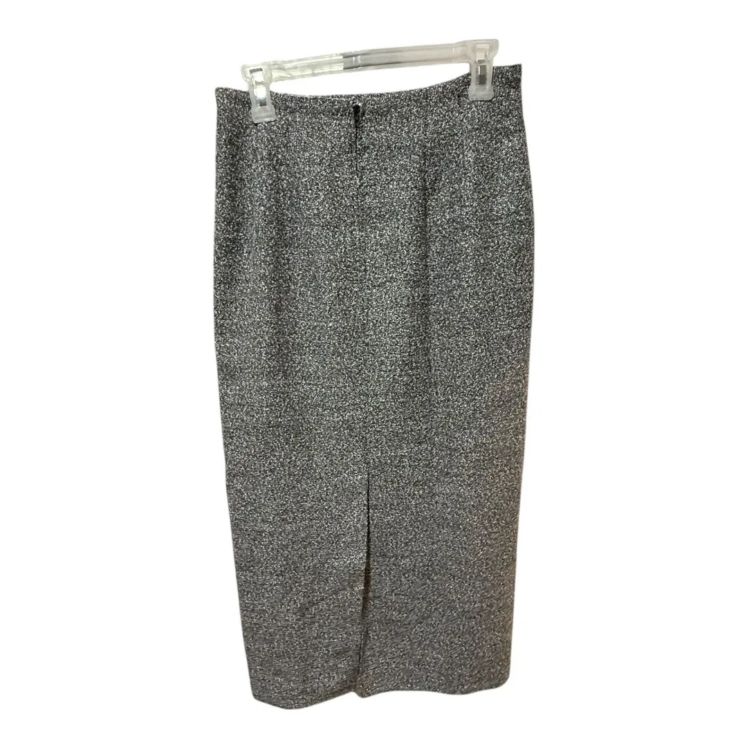 Vintage Women's Pencil Skirt Textured Sparkle Black White Knee Length Size 8 - Image 5