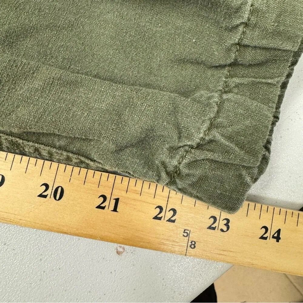 Point Sur J Crew Green Pull On Jogger Pants Womens 8 Casual Comfort Pockets - Image 9