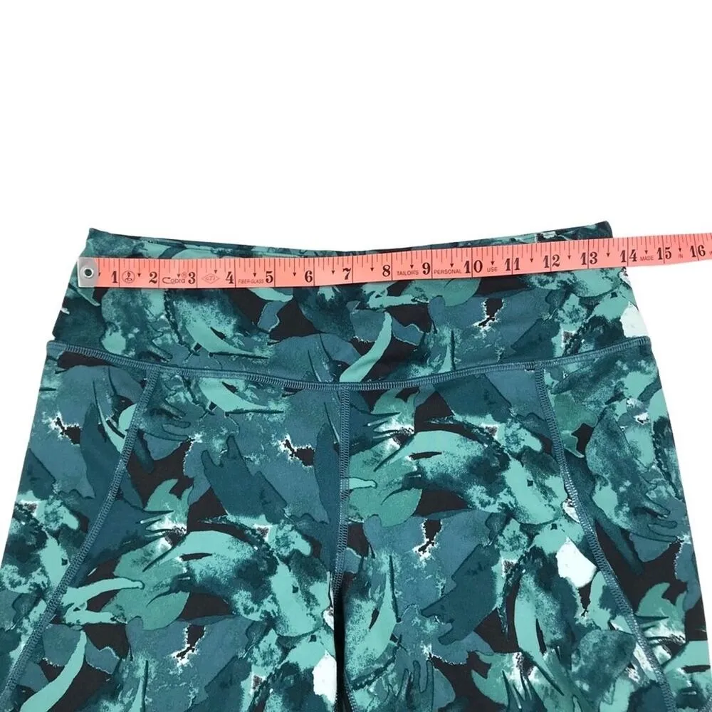 PATAGONIA Legging Women M Centered Crop Jungle Teal Outdoor Cottagecore Gym Yoga - Image 8