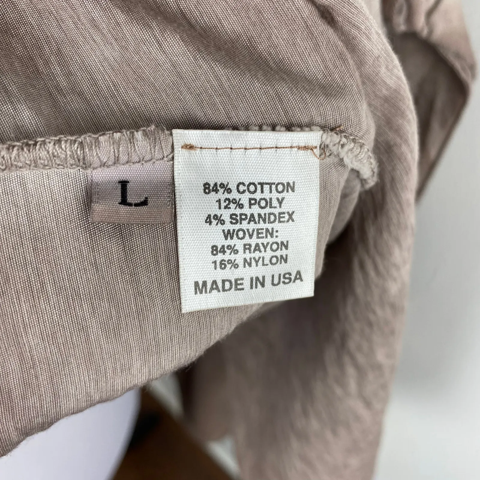 Whisper & Glow Blush Lightweight Layered Ruffled Open Cardigan Large Whimsical Tan - Image 7