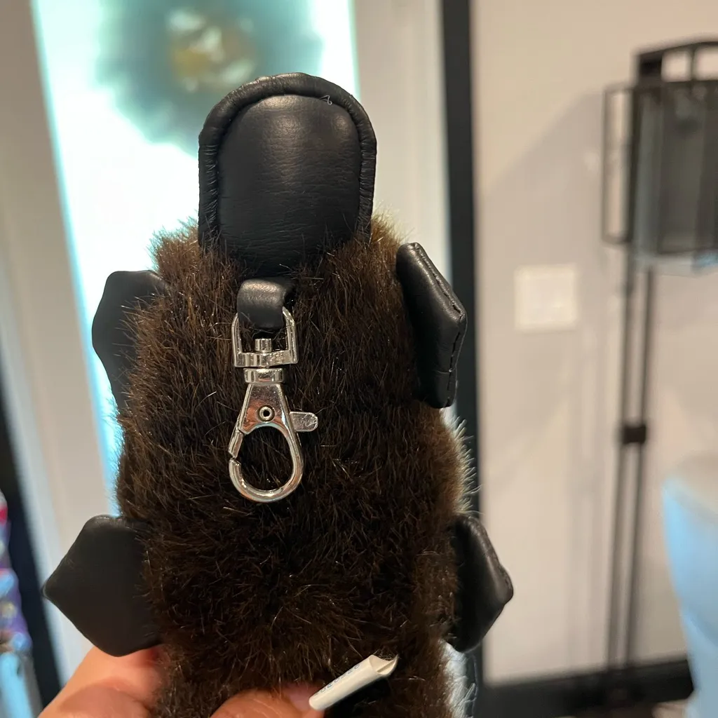 Plush Brown Animal Key Holder - Image 4