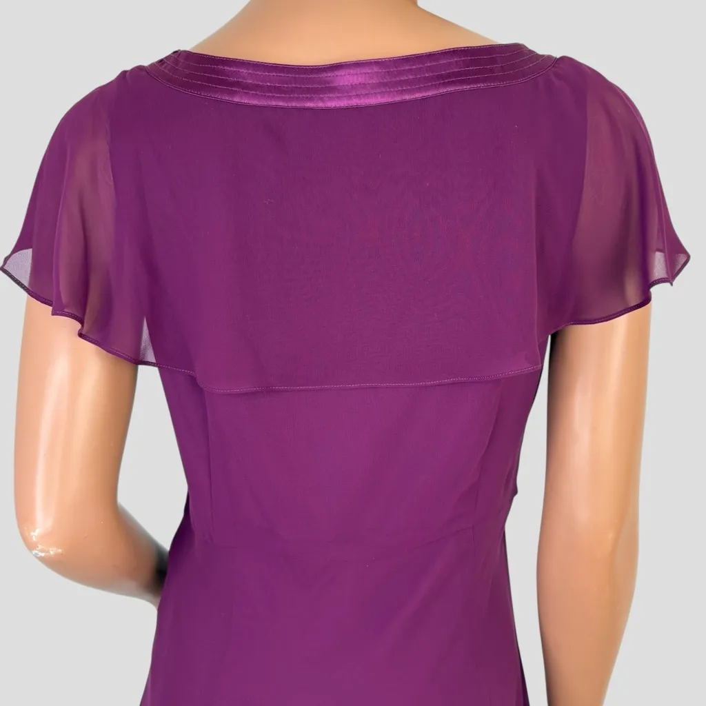 Bicé Whimsygoth Babydoll Sheer Dress Sz.14‎ Dark Fairy Romantic Plum Purple - Image 6