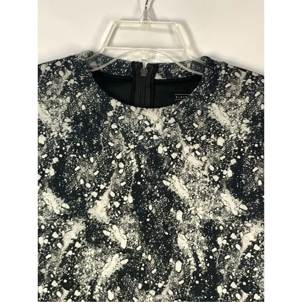 -3. Eleven Paris Women's Abstract Print Long Sleeve Sweatshirt Black Size Small - Image 2