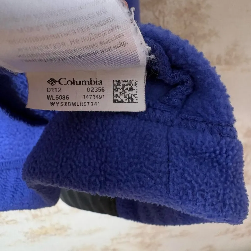 Y2k Columbia Sportswear black blue full zip fleece jacket gorpcore outdoor L - Image 7