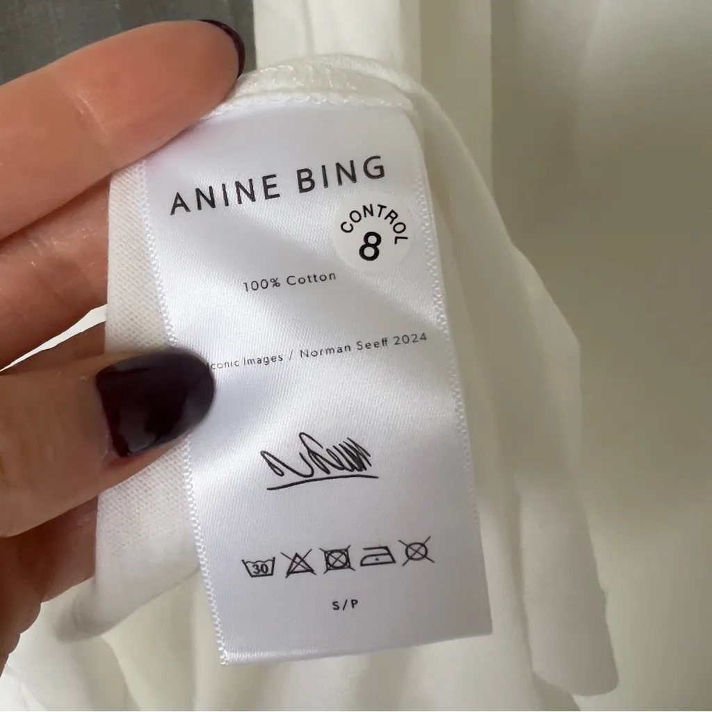 NWOT Anine Bing Avi Mick Jagger Tee in Ivory - Image 8