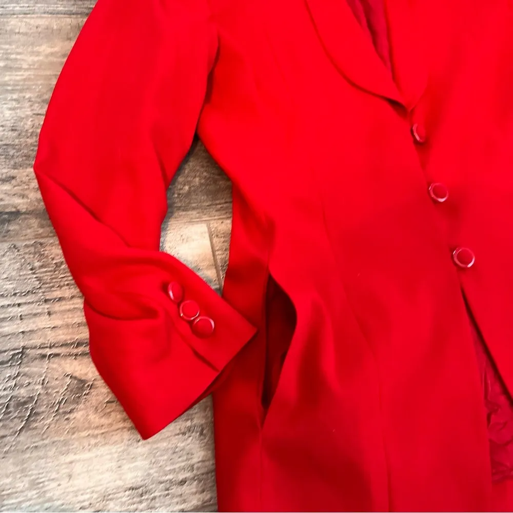WORTHIGTON 2 PIECE SKIRT SUIT WITH BLAZER RED SIZE 10 OFFICE CASUAL WORKWEAR - Image 4