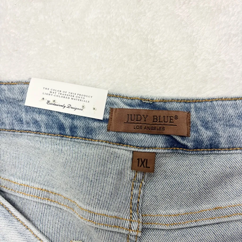 Judy Blue High Rise Rigid Front Blue Jean Shorts Size 1XL Style#JB150255LT-CO - Image 5