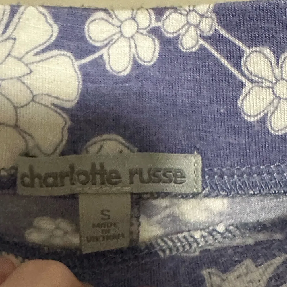 Charlotte Russe Purple and White Floral Maxi Skirt with High Slit size Small - Image 7