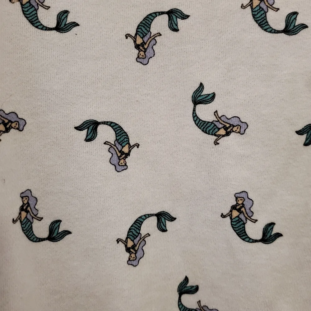 🔥SALE🔥 Forever 21 White Mermaid Print Pullover Sweater S - Image 5