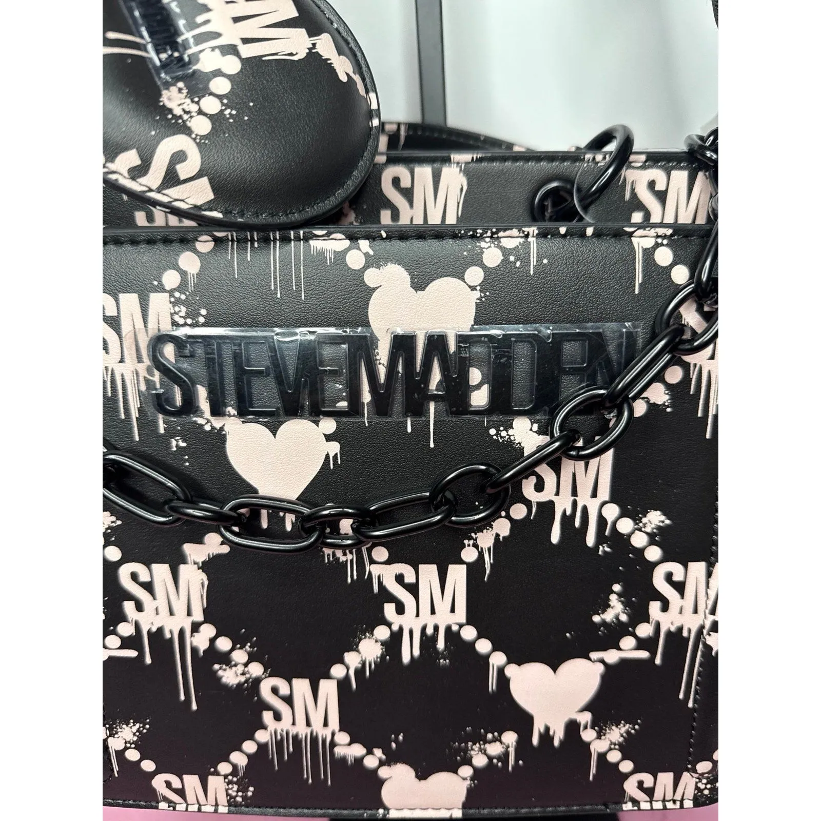 Viral Halloween Steve Madden Bevelyn Dripping Bleeding Hearts HandBag - Image 4