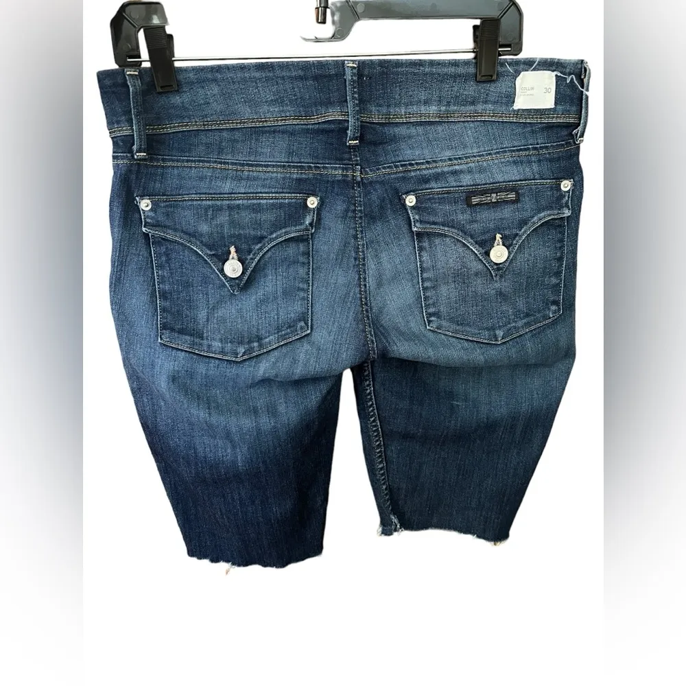 Hudson Cut Off Dark Blue Denim Jean Shorts Womens Size 30 - Image 5